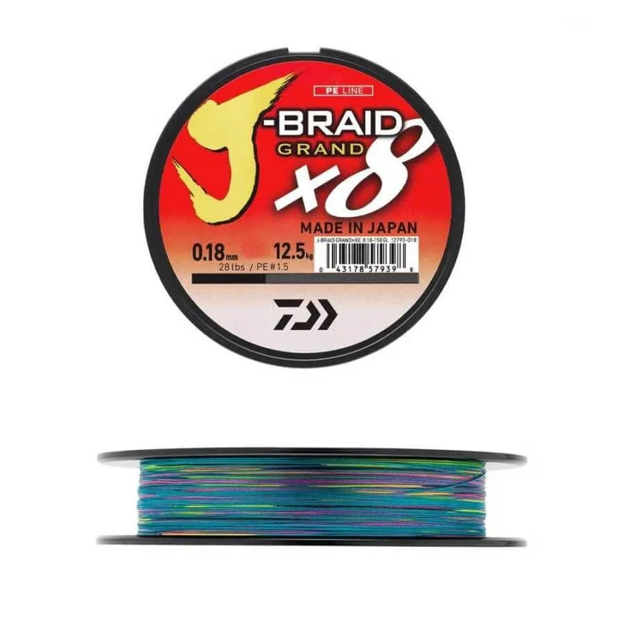 Daiwa JBraid Grand 8B 300 Mt Multicolor İp Misina 0.13 mm